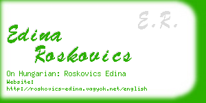 edina roskovics business card